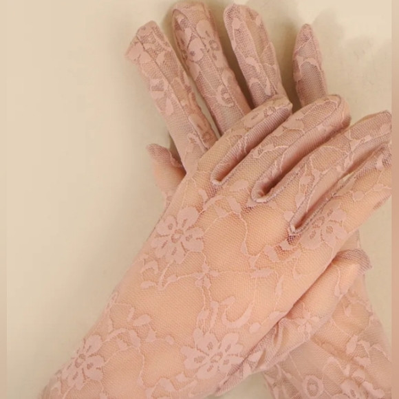 - - Carolyn Rowan Fingerless Gloves in Cashmere and Degrade Pink and … - Picture 7 of 10